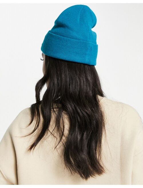 VAI21 logo knit beanie in teal