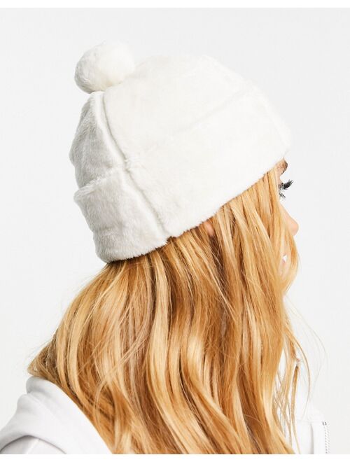 The North Face Osito faux fur beanie in cream