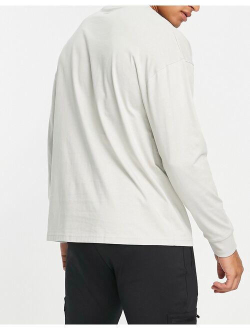 ASOS 4505 icon oversized training long sleeve T-shirt in taupe