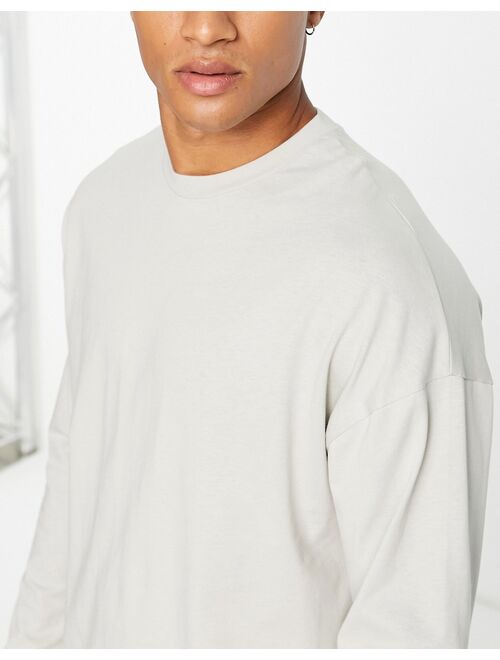 ASOS 4505 icon oversized training long sleeve T-shirt in taupe