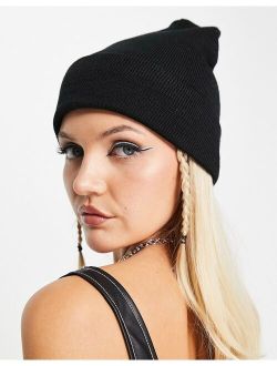 Weekday Ivy beanie in black