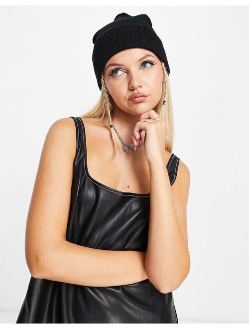 Weekday Ivy beanie in black