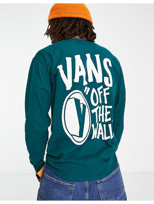 Vans 'Off The Wall' back print T-shirt in teal