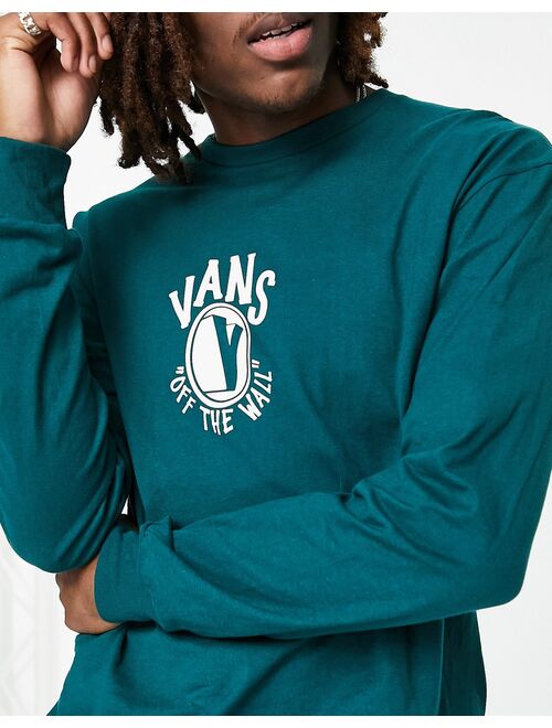 Vans 'Off The Wall' back print T-shirt in teal