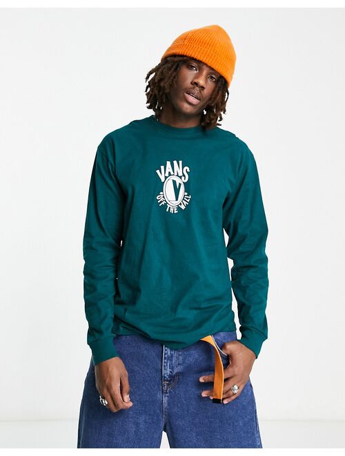 Vans 'Off The Wall' back print T-shirt in teal