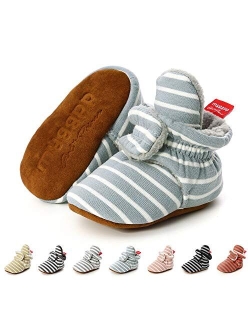 Meckior Newborn Infant Baby Girls Boys Warm Fleece Winter Booties First Walkers Slippers Shoes