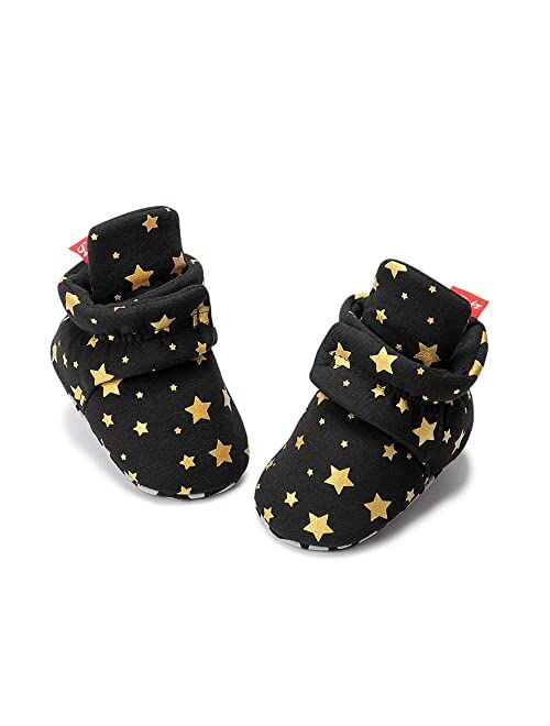 Meckior Newborn Infant Baby Girls Boys Warm Fleece Winter Booties First Walkers Slippers Shoes