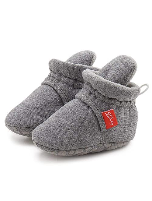 Meckior Newborn Infant Baby Girls Boys Warm Fleece Winter Booties First Walkers Slippers Shoes