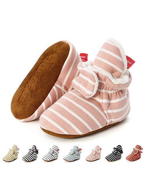 Meckior Newborn Infant Baby Girls Boys Warm Fleece Winter Booties First Walkers Slippers Shoes