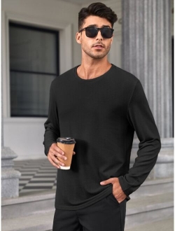 Men Solid Round Neck Tee