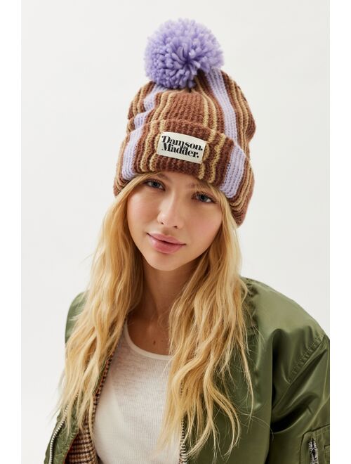 Damson Madder Pom Pom Stripe Beanie