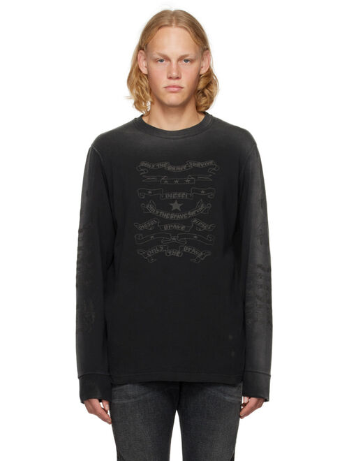 Diesel Black T-Just-Ls-E3 Long Sleeve T-Shirt