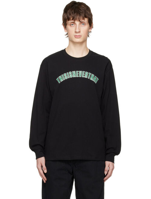 thisisneverthat Black Printed Long Sleeve T-Shirt