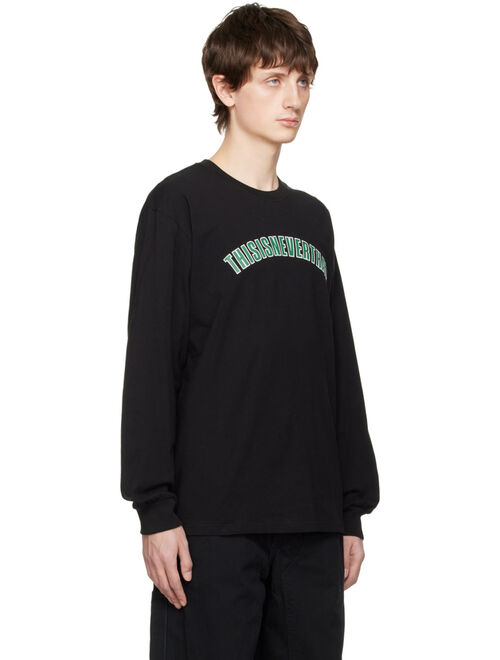 thisisneverthat Black Printed Long Sleeve T-Shirt