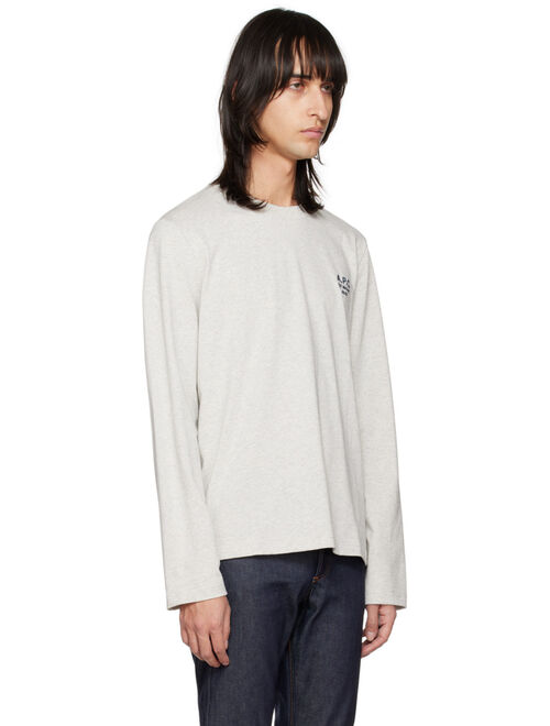 A.P.C. Gray Oliver Long Sleeve T-Shirt