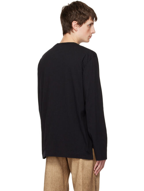 Our Legacy Black Abstract Embroidery Long Sleeve T-Shirt