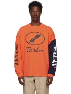 We11done Orange Remake Long Sleeve T-Shirt