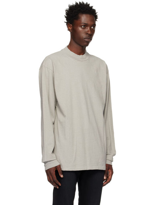 John Elliott Gray 900 Mock Long Sleeve T-Shirt