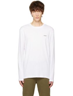 Hugo White Crewneck Long Sleeve T-Shirt