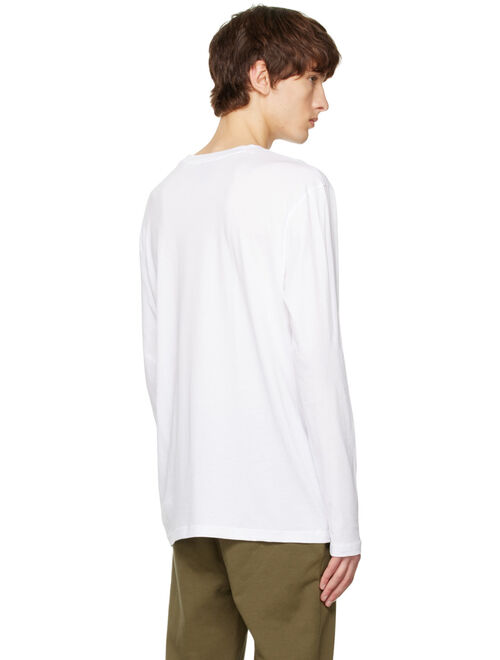 Hugo White Crewneck Long Sleeve T-Shirt