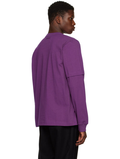 sacai Purple 'Forever Ever Ever' Long Sleeve T-Shirt