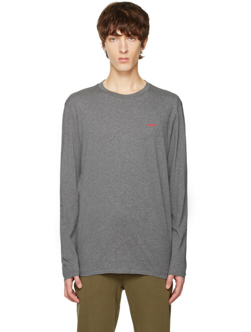 Hugo Gray Crewneck Long Sleeve T-Shirt