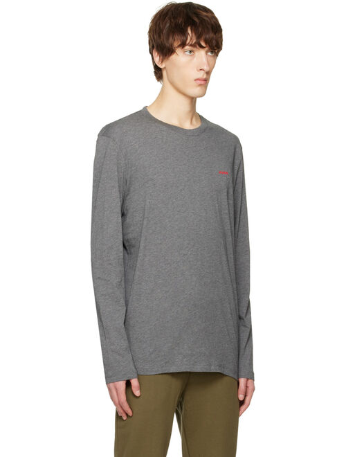 Hugo Gray Crewneck Long Sleeve T-Shirt