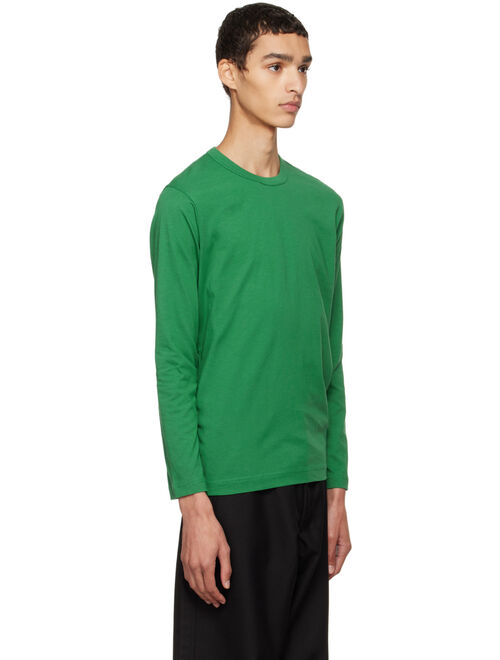 Comme des Garcons Shirt Green Crewneck Long Sleeve T-Shirt