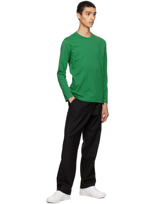 Comme des Garcons Shirt Green Crewneck Long Sleeve T-Shirt