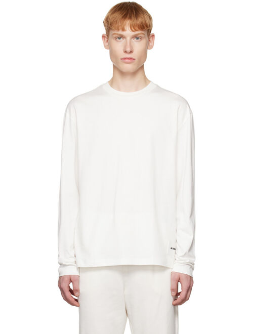 Jil Sander Three-Pack White Long Sleeve T-Shirts