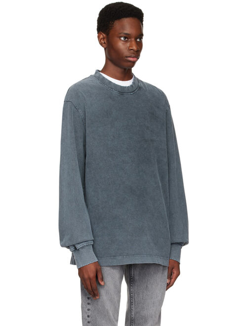 Han Kjobenhavn Gray Distressed Long Sleeve T-Shirt