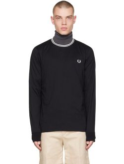 Fred Perry Black Twin Tipped Long Sleeve T-Shirt