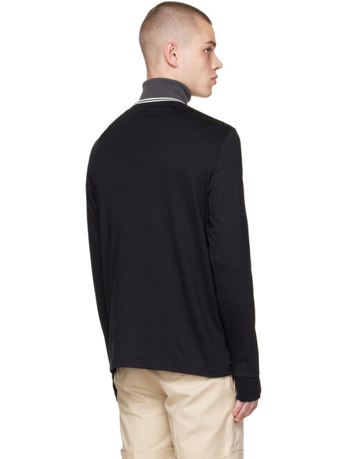 Fred Perry Black Twin Tipped Long Sleeve T-Shirt