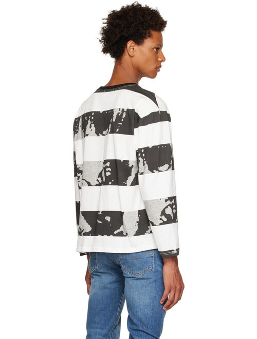 DEVA STATES White & Black Sloth Long Sleeve T-Shirt