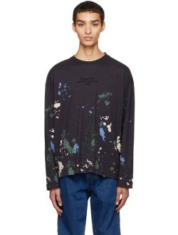 Etudes Gray Spirit Paint Washed Long Sleeve T-Shirt