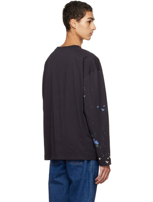 Etudes Gray Spirit Paint Washed Long Sleeve T-Shirt