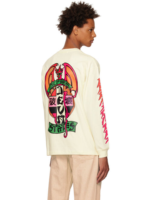 DEVA STATES Off-White Printed Long Sleeve T-Shirt