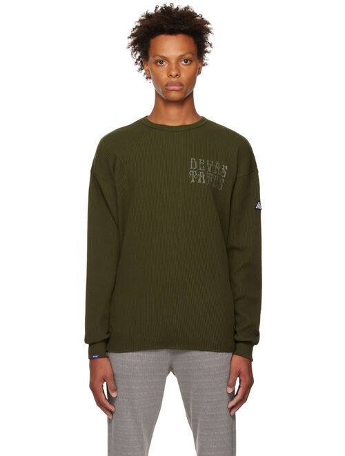 DEVA STATES Khaki Waffle Long Sleeve T-Shirt