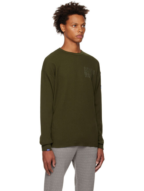 DEVA STATES Khaki Waffle Long Sleeve T-Shirt