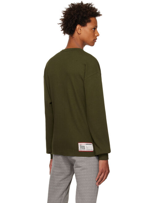 DEVA STATES Khaki Waffle Long Sleeve T-Shirt