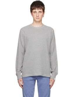 Gray Garment Dyed Long Sleeve T-Shirt