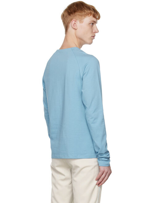 TheOpen Product SSENSE Exclusive Blue Symbol Half-Zip T-Shirt