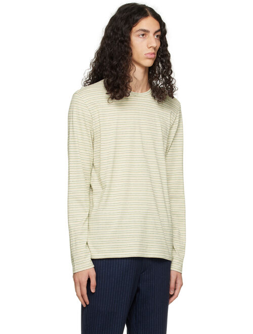 Vince Off-White Striped Long Sleeve T-Shirt