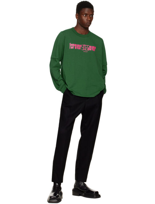 sacai Green Forever Long Sleeve T-Shirt