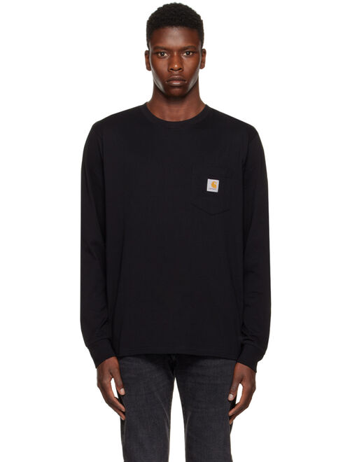 Carhartt Work In Progress Black Patch Long Sleeve T-Shirt