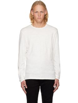 White Classic Flame Long Sleeve T-Shirt