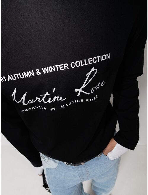 Martine Rose logo-print longsleeved cotton T-shirt