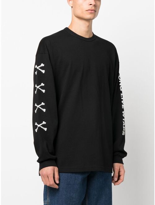 WTAPS graphic sleeve print cotton T-shirt