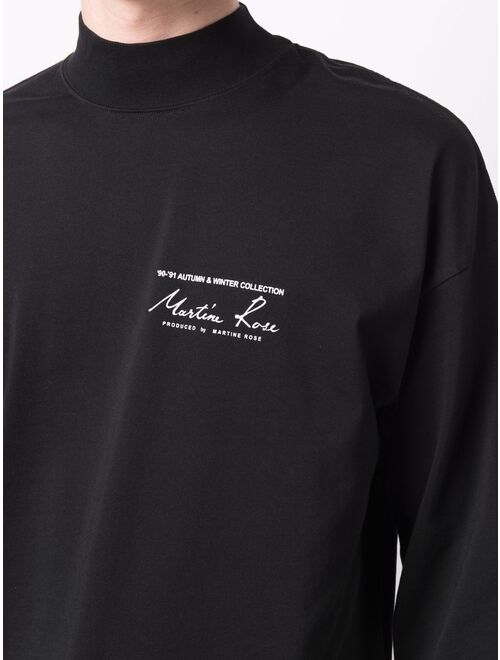 Martine Rose logo-print longsleeved top