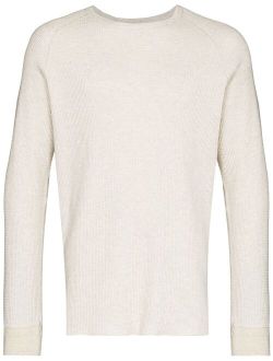 BEAMS PLUS waffle-knit crew-neck jumper